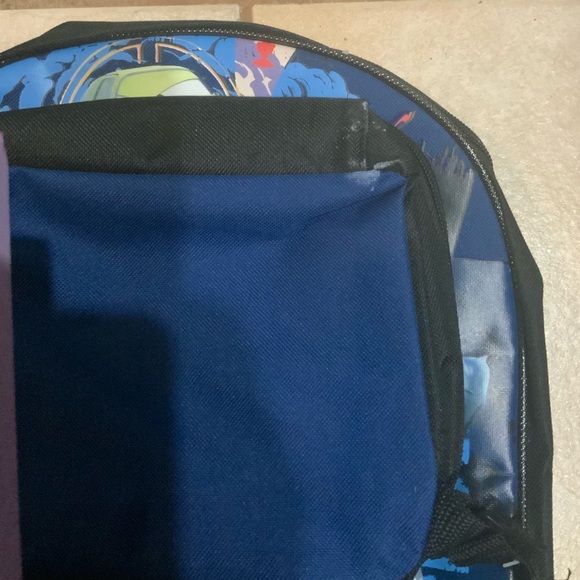 Disney Pixar Cars 2 Navy Blue/Black Backpack With Lunchbox - Picture 5 of 7